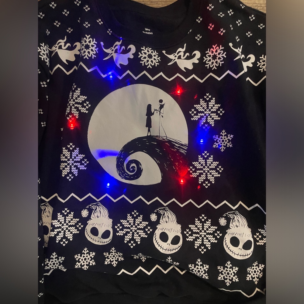 Nightmare Before Christmas Light up Sweater women’s L